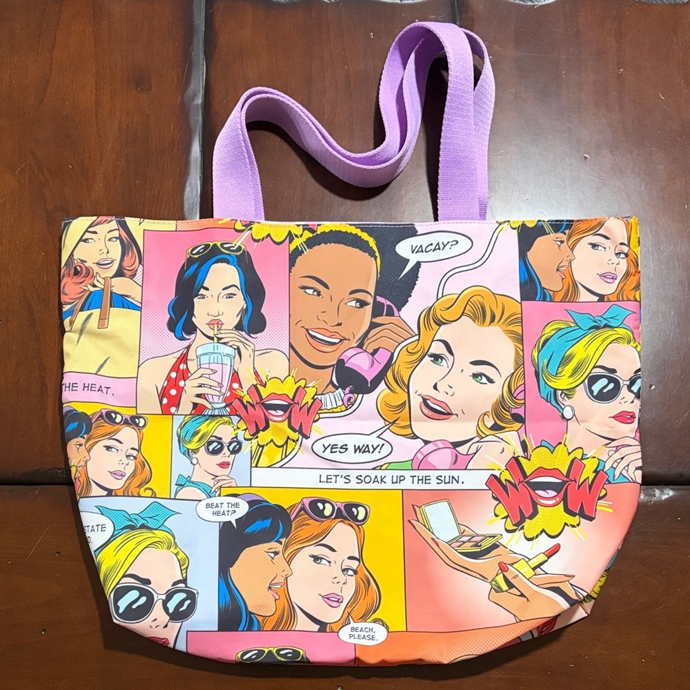 ESTÉE LAUDER Colorful Comic Print Tote Bag